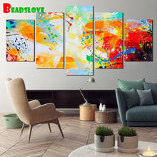 Completo diamante bordado grafite abstrato arte em ponto cruz colorido diy pintura de diamante mosaico decoração strass 5 peças 2024 - compre barato