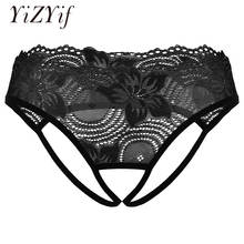 Women Sexy Panties Erotic See Through Sheer Floral Lace Thong G-strings Underwear Low Rise Crotchless Thongs Briefs Underpants 2024 - buy cheap