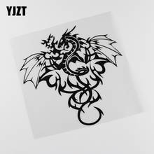 YJZT  18.6CMX18.2CM Tribal Dragon Winged Monster  Vinyl Car Sticker Black /Silver 13C-0121 2024 - buy cheap