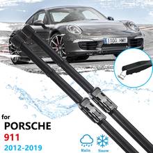 Lâminas de limpador do carro para porsche 911 991 2012 2013 2014 2015 2016 2017 2018 2019 frente pára-brisas limpadores acessórios do carro 2024 - compre barato