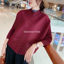 2022 traditonal chinese pleated cheongsam tops chinese traditional mandarin collar tang blouse soft satin chinese style shirt 2024 - buy cheap