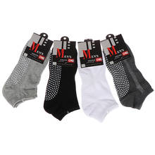 1pair Fitness Size 39-44 Men's Cotton Non-slip Yoga Socks With Grips Breathable Anti Skid Floor Socks For Pilates Gym Sock 2024 - buy cheap