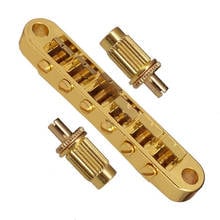 A Set of Gold 6 String Saddle Bridge For Electric Guitar Accessories Parts Musical Instrument 2024 - buy cheap