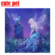 Dream elf menina diy 5d fairy sem moldura pintura de diamante tudo de pintura de diamante arte ponto de cruz decoração de casa mosaico de diamante 2024 - compre barato