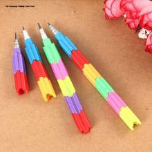 1pc Plastic Stacker Swap 8Color Section Building Block Non-sharpening Pencil Multifunction Pencil for Office Stationery 2024 - buy cheap