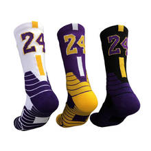 Summer Basketball Stockings Anti-Slip Color-Contrast Stripes Sports Star Number Socks with Thicken Towel Bottom for Men Women 2024 - buy cheap