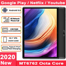 Play store/netflix suporta 5g wifi, android 9.0, 10 polegadas tablet 4g lte ligações telefônicas 1920*1200 ips 8 núcleos 2 + 8mp câmera dupla wi-fi gps 2024 - compre barato
