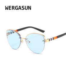 WERGASUN 2020 Fashion Lady Sun glasses Rimless Women Sunglasses Vintage Alloy Frame Classic Brand Designer Shades Oculo 2024 - buy cheap