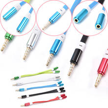 3.5mm Stereo Mini Jack 1 Male To 2 Female Headphone Earphone Audio Cable Micphone Y Splitter Adapter Connected Cord To Laptop PC 2024 - buy cheap