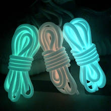 Круглый Thecordones шнурки 1 пара шнурки светящиеся шнурки на плоской подошве парусиновые кроссовки шнурки светится ночью Цвет люминесцентные лампы 2024 - купить недорого