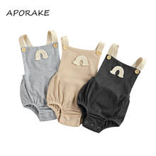 2021 0-18M Cute Newborn Baby Girl Romper String Rainbow Sleeveless Square Collar Backless Summer Playsut One Piece Outfit 2024 - buy cheap