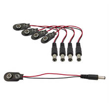 Conector tipo I de Clips de batería de 9V, 5,5x2,1mm, 9V, CC, Cable de alimentación de batería, Clip, Conector de barril, conector de Cable a presión para Arduino DIY 2024 - compra barato