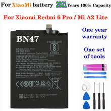2021 BN47 Replacement Battery For Xiaomi Redmi Mi A2 Lite / 6 Pro Mobile Phone Battery Original Capacity 4000mAh batteries +Tool 2024 - buy cheap