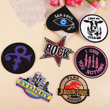 PGY New Punk Patch Rock Band Skull Patch Biker Iron On Jeans Badges Cheap Embroidered Motorcycle Patches For Clothes Stickers 2024 - buy cheap