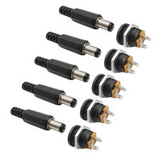 10PCS (5Pairs) 12V 3A 5.5 x 2.1mm Plastic Male Plugs DC022 DC Power Socket Female Jack Screw Nut Panel Mount Connector 5.5*2.1MM 2024 - купить недорого