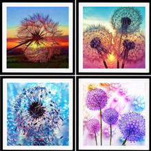 Diamante bordado dandelion 5d diy pintura diamante completo ponto cruz paisagem strass mosaico pintura decoração da sua casa 2024 - compre barato