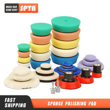 SPTA Detail Polishing Pad for Drill &polisher Buffing Buffer Kit + Backing Plate 5/8"-11/ M14/M16 Thread Pad & Adapters 32pack 2024 - buy cheap