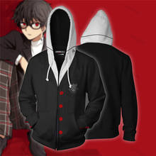Persona 5 hoodies dos homens impressão cardigan moletom cosplay hoodie masculino harajuku 2024 - compre barato