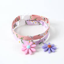 Cat Collar with Bell Floral Pattern Daisy Flower Adjustable Safety Collars For Cats Puppy Collars Pet Lead Leashes Pet Supplies 2024 - buy cheap