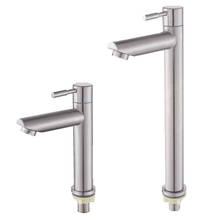 Stainless steel bathroom faucet basin mounted deck only cold tap rust and corrosion resistance of bathroom water tap 2024 - buy cheap