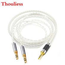 Thouliess-Cable de actualización de auriculares, accesorio para Sundara Aventho Focal Elegia t1 t5p D7200 MDR, 2,5/3,5/4,4mm, equilibrado, plateado, cristal único 2024 - compra barato