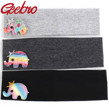 Geebro New Baby Boys Girls Cotton Rainbow Elephant Headbands Kids BaBy Toddler Solid Cute Soft Head bands Hair Accessories 2024 - buy cheap