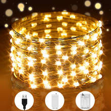 2M 5M 10M Copper Wire USB LED String light Holiday Waterproof Outdoor Garden Christmas Tree Party Wedding Decoration Fairy light 2024 - buy cheap