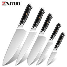 XITUO Kitchen Knife Set 5Cr15Mov Stainless Steel Chef Knife Japanese Knife Meat Cleaver Slicing Sntoku Utility Paring Knife Set 2024 - buy cheap