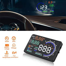 HUD Car Head Up Display 5.5' A8 LED Windscreen Projector OBD Scanner Speed Fuel Warning Alarm Data Diagnostic Tool 2024 - buy cheap