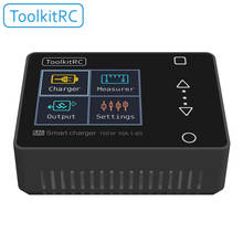 Toolkitrc m6 dc 150w 10a lcd 2-6s lipo bateria inteligente carregador de equilíbrio com receptor servo verificador de tensão 2024 - compre barato