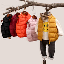 Детский жилет; сезон весна-осень; утепленная хлопковая ветрозащитная куртка; Детские импортные жилеты; зимнее однотонное пальто из полиэстера 2024 - купить недорого