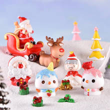 Cute Santa Claus Ice cream Snowman Ornaments Christmas Tree Mini Micro landscape decor Garden Pot christmas decor for home 1PC 2024 - buy cheap