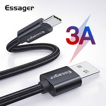 Essager USB Type C Cable 3A Fast Charging USB C Cord For Huawei Samsung S20 Xiaomi mi 10 USBC Type-C Charger Mobile Phone Cable 2024 - buy cheap