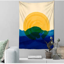 Natureza paisagem tapeçaria tapeçaria tapeçarias hippie tapeçarias estéticas trippy praia toalha xale lance folha decoração do quarto para casa 2024 - compre barato