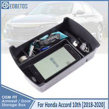 Caixa de apoio braço do carro centro armazenamento console organizador recipiente titular caixa para honda accord 10th 2018 2019 2020 acessórios 2024 - compre barato