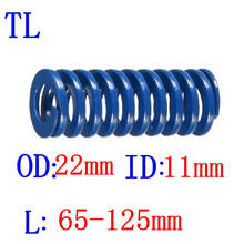 Hot Sale 1Pcs Od 22mm Id 11mm Length 65-125mm Blue Light Load Spiral Stamping Compression Die Spring Helical 2024 - buy cheap