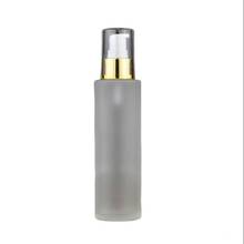 120ML  frosted glass bottle with gold press pump for serum/lotion/emulsion/ foundation/gel/essence cosmetic packing glass bottle 2024 - buy cheap
