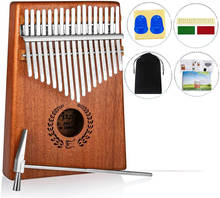 Kalimba Thumb Piano 17 Keys, Portable Mbira Finger Mbira w/Protective Case, Fast to Learn Songbook,Tuning Hammer, All in One Kit 2024 - buy cheap