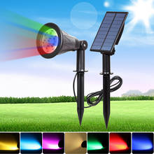 7 Color Solar Garden Light Spotlight Changing Color 7 LED Light Outdoor Waterproof Wall Lights Auto ON/OFF Landscape Spot Light 2024 - buy cheap