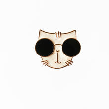 Cute Animal Brooch Pin Sunglasses Cat Badge Brooches For Women Lapel Pins For Backpacks Jeans Shirt Bag Jewelry Gift 2024 - buy cheap