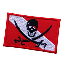 Железный патч с пиратским флагом, эмблема, сувенирный значок с черепом для подводного плавания, дайвинга, дайвинга 2024 - купить недорого
