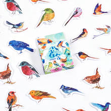 46Pcs/Box Vintage Bird Magpies Journal Decorative Washi Stickers Scrapbooking Stick Label Diary Album Stickers 2024 - buy cheap