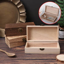 1pc Retro Jewelry Box Organizer Desktop Natural Wood Clamshell Storage Case Home Decoration Handcrafted Wooden Gift Boxes New 2024 - buy cheap