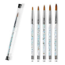 Nylon Hair Acrylic Nail Brush Pen UV Gel Nail Polish Brush With Liquid Glitter Handle Fashion Manicure Tool For Acrylic Powder 2024 - buy cheap