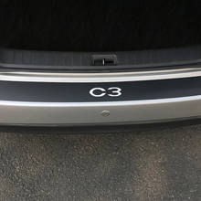 Car Stickers rear bumper trunk load edge protector guard For Citroen C3 Auto port Styling Carbon Fiber Tuning Car Accessories 2024 - buy cheap