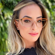 Clear Frame Cat Eye Glasses Woman Fashion Transparent Anti Blue Computer Eyeglasses Frames For Women Designer 2021 2024 - buy cheap