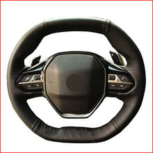 MEWANT Black Artificial Leather Car Steering Wheel Covers for Peugeot 3008 4008 5008 2016-2019 508 208 2019 2020 e-208 2020 2024 - buy cheap