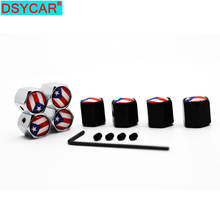 DSYCAR 1Set Car Styling Zinc Alloy Anti-theft Puerto Rico Flag Car Tire Valve Caps Wheel Tires Tire Stem Air Cap Airtight Covers 2024 - buy cheap