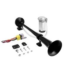 12V 150Db Air Horn Kit,18 Inches Single Trumpet Train Air Horn with Compressor for Car Vehicle Truck Train Boat Black 2024 - buy cheap