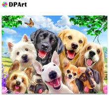 Pintura de diamantes de imitación cuadrados/redondos, cuadro de animales, perros y gatos, 5D, bordado, punto de cruz, Zou097 2024 - compra barato